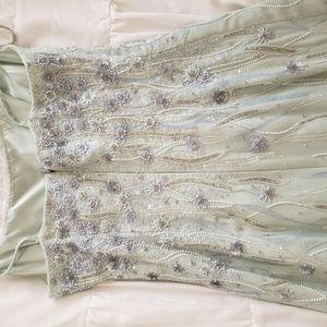 Vintage Seafoam Beaded Formal Dress